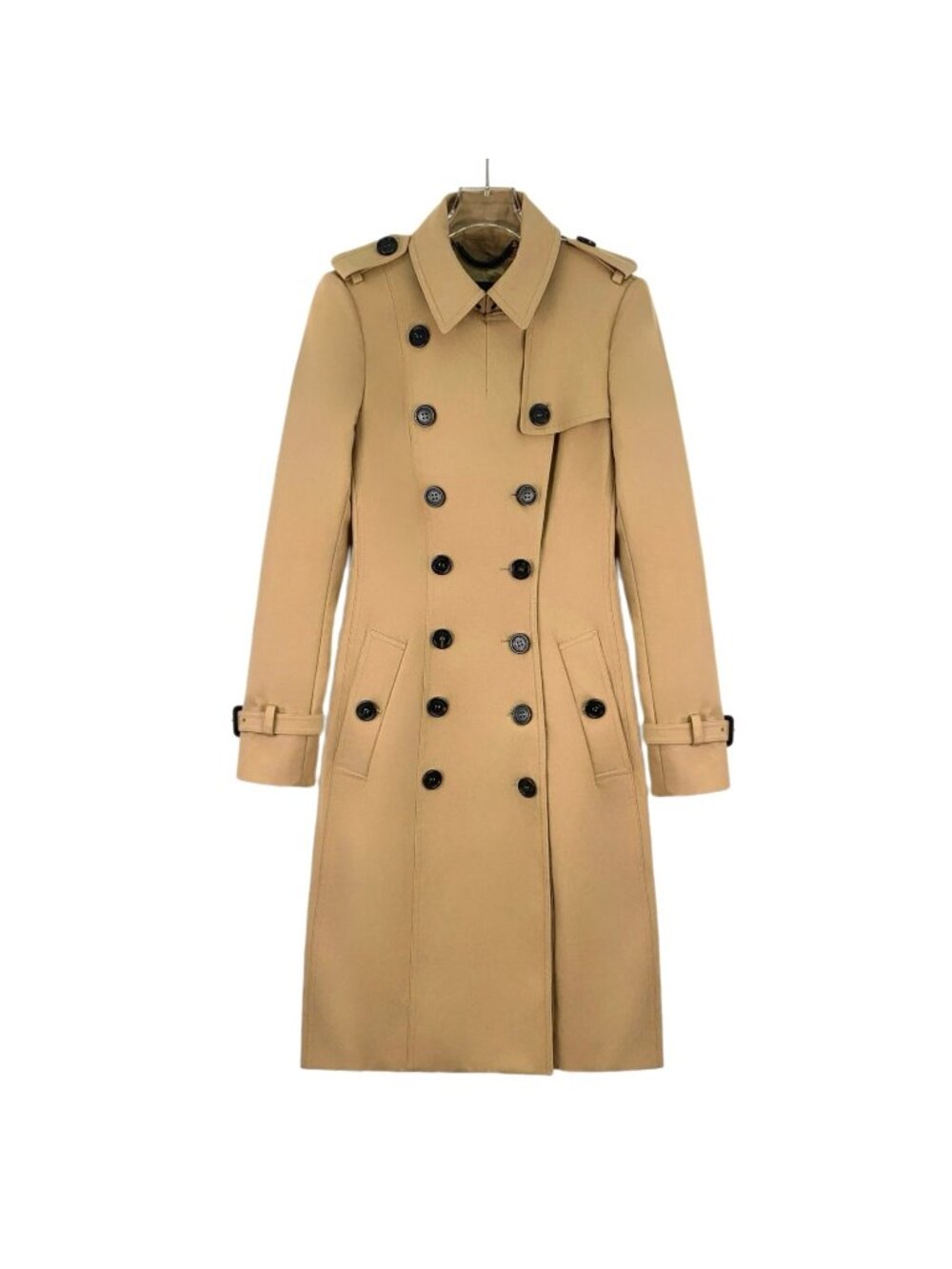 Burberry Brown Cotton Double-Breasted Belted Trench Coat